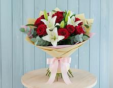 Букет цветов из:  Лилии и Розы #REPLACE_PRED# Инском