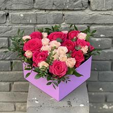 Цветочная композиция из Розы в коробке в Инском