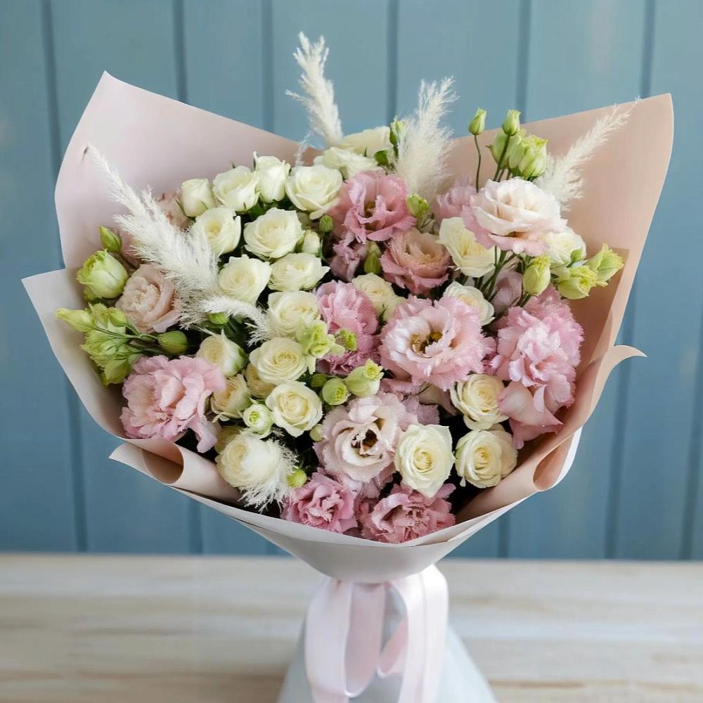 Букет цветов из: Альстромерии и Розы в Инском