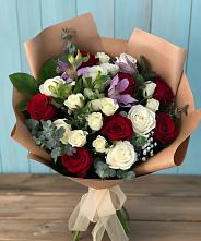 Букет цветов из:  Розы и Альстромерии в Инском