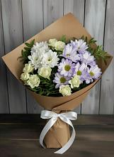 Букет цветов из:  Хризантемы и Розы #REPLACE_PRED# Инском