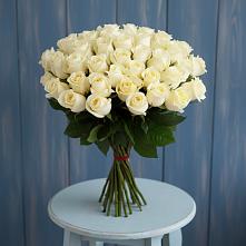 Букет 51 Белая роза Эдлесс Лав в Инском