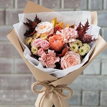 Букет цветов из:  Гвоздики, Хризантемы и Розы в Инском