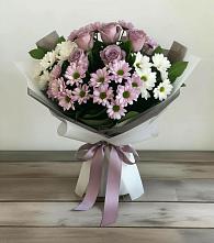 Букет цветов из:  Хризантемы и Розы в Инском