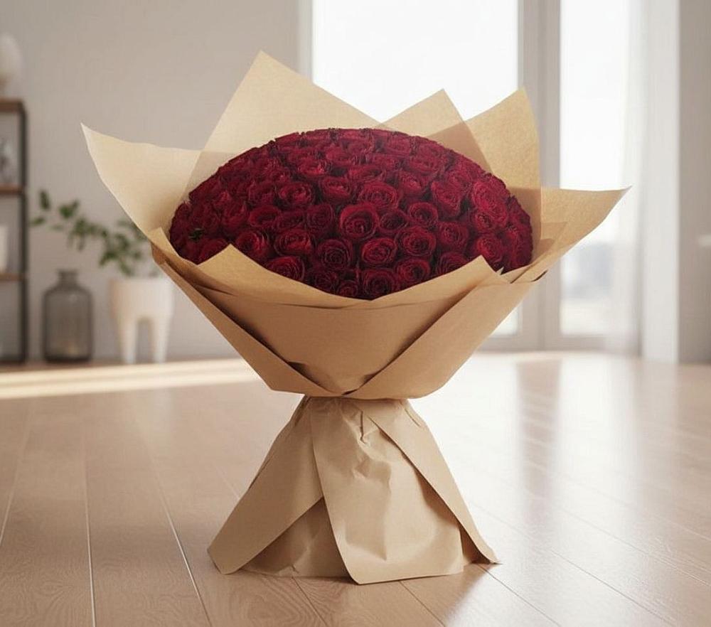 Букет 101 Красная роза в Инском