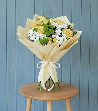 Букет цветов из:  Хризантемы и Розы в Инском