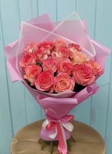 Букет 15 Розовых роз Равель в Инском