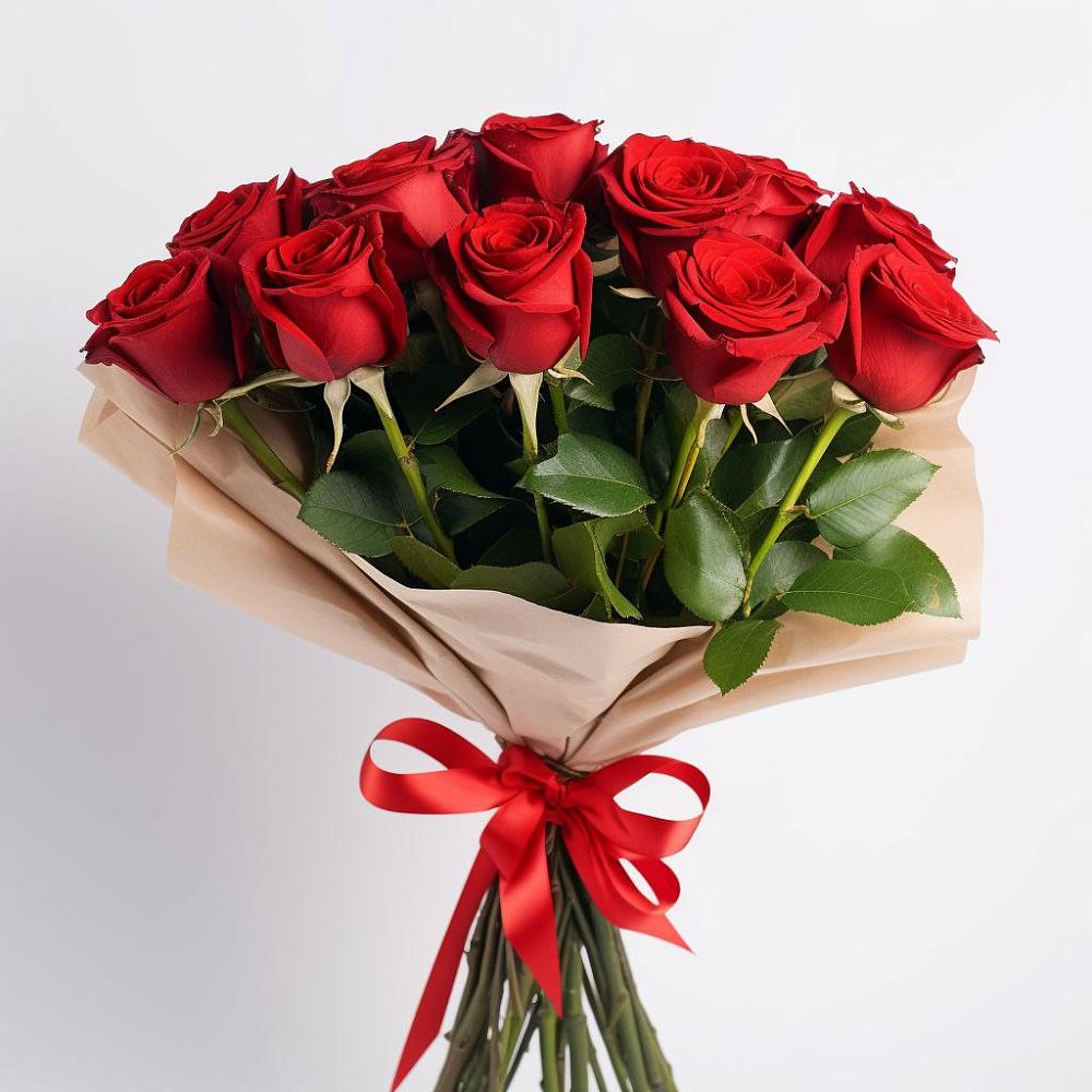Букет 11 Красных роз Эдлесс Лав в Инском