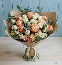 Букет цветов из:  Альстромерии и Розы #REPLACE_PRED# Инском